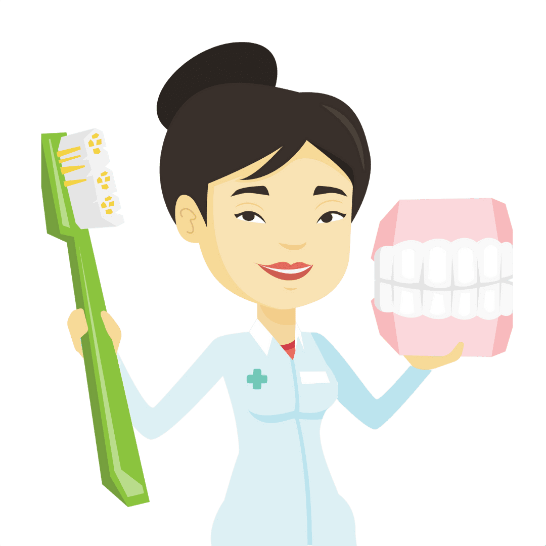 girl orthodontist clipart